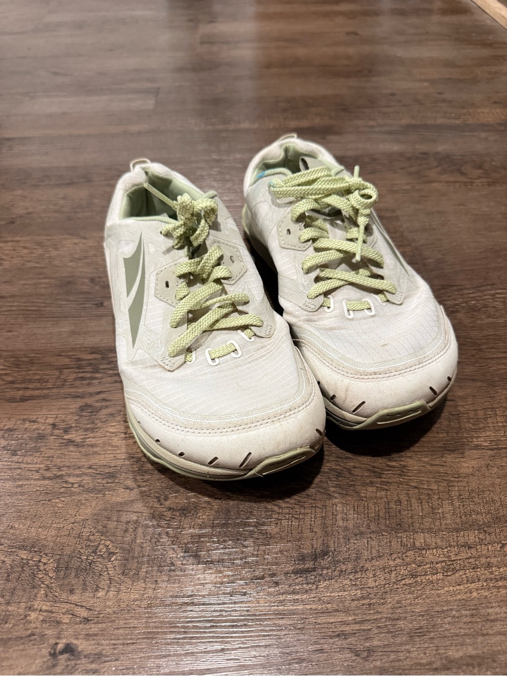 Altra Women's Athletic Sneakers in Light Beige and Sage Green